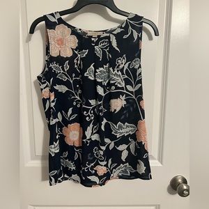 Navy Loft Floral Sleeveless Top